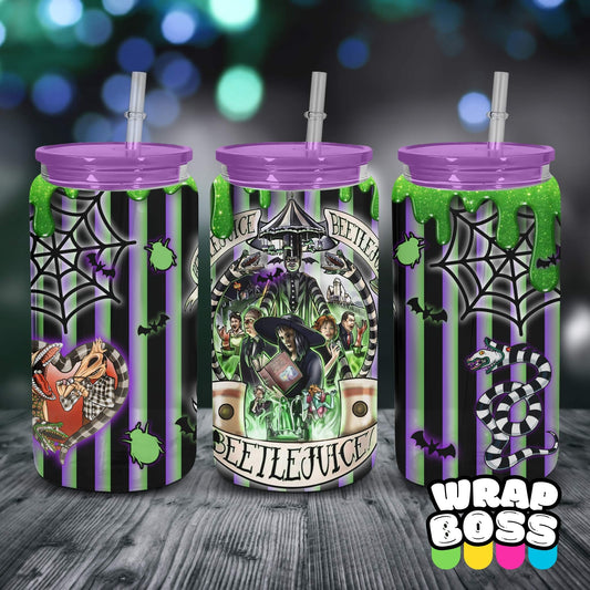 Beetlejuice | UV DTF 16oz Can Wrap