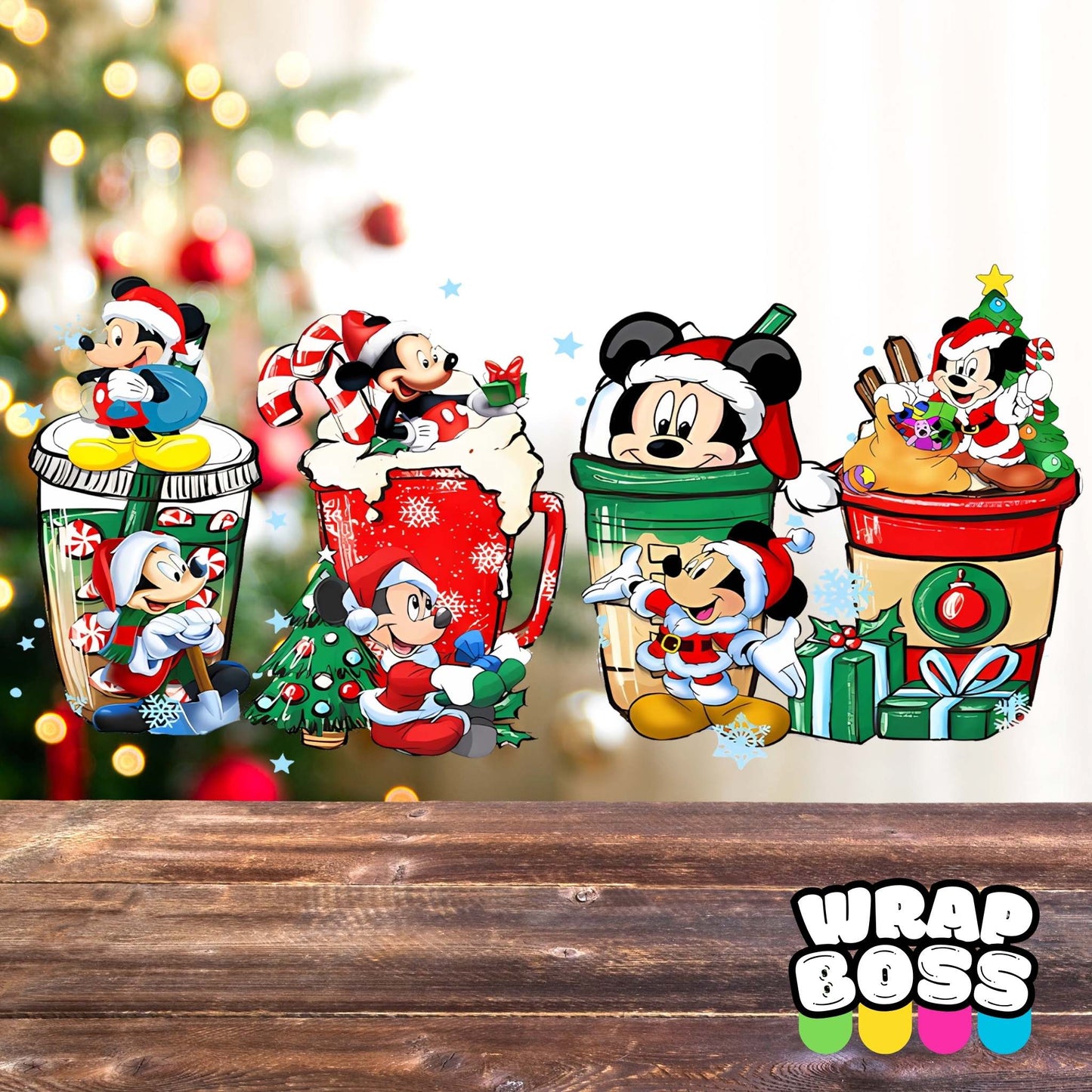 Mouse Christmas Brew | UV DTF 16oz Can Wrap