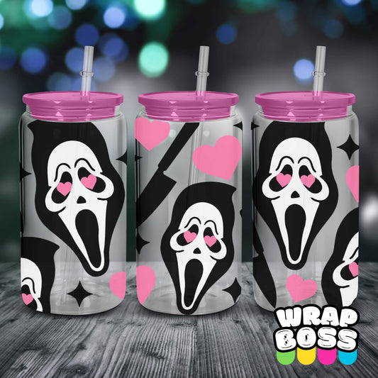 Ghostface | UV DTF 16oz Can Wrap