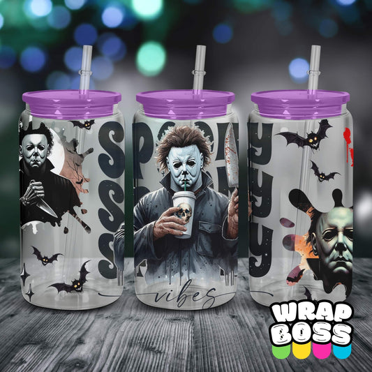 Myers Spooky | UV DTF 16oz Can Wrap