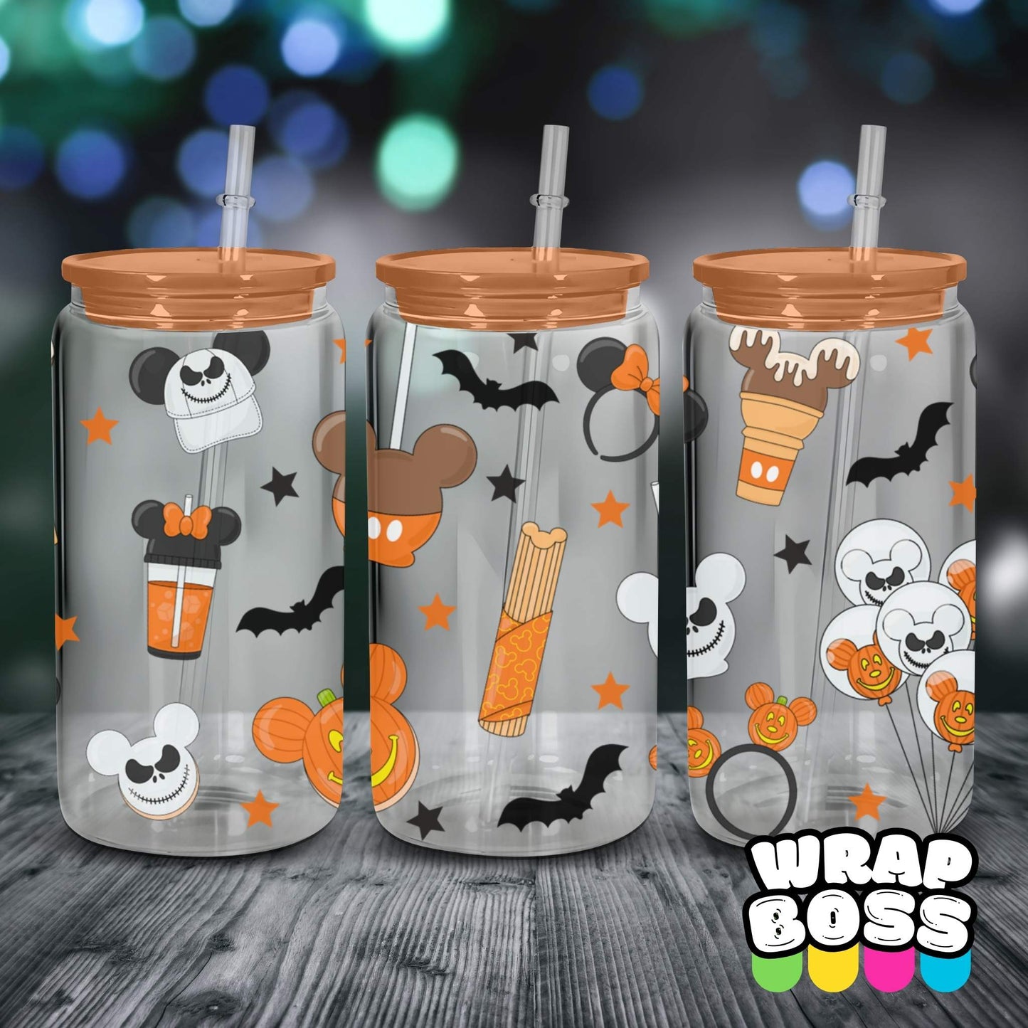 Fantasia At Halloween | UV DTF 16oz Can Wrap