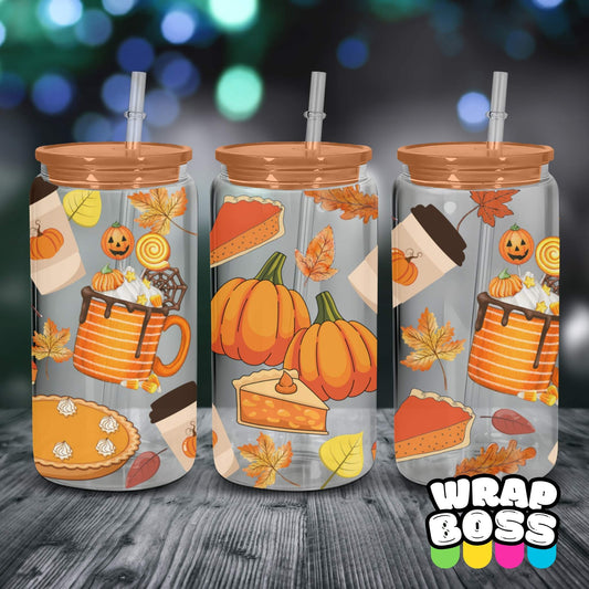 All About Pumpkins | UV DTF 16oz Can Wrap