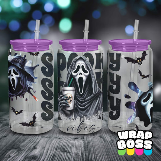 Ghostface Vibes | UV DTF 16oz Can Wrap