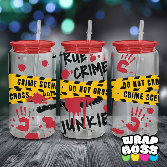 True Crime | UV DTF 16oz Can Wrap