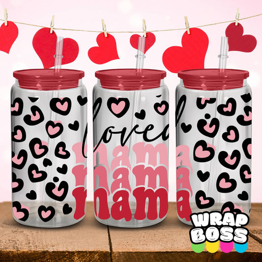 Loved Mama | UV DTF 16oz Can Wrap