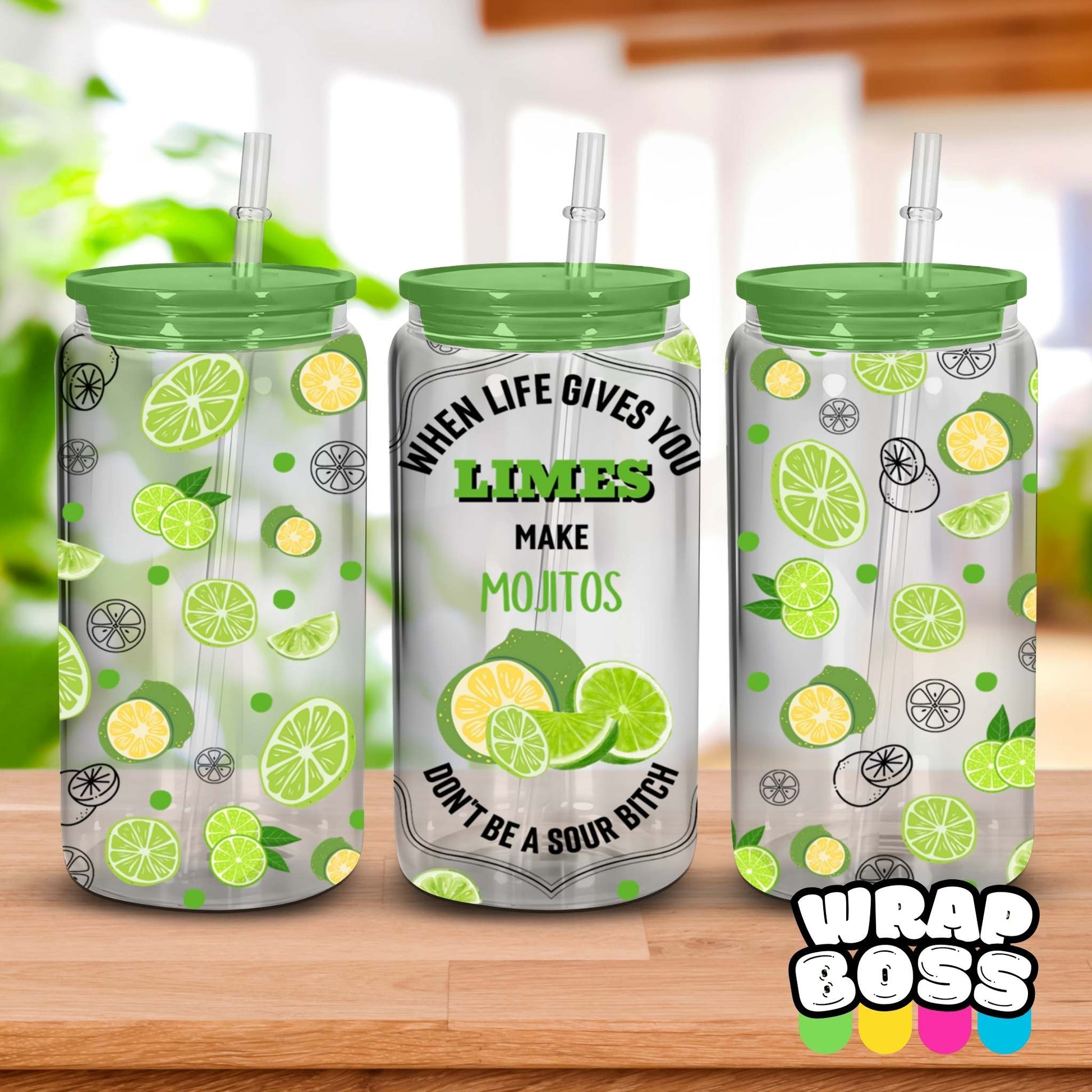 limes fruit uv dtf wraps for cans