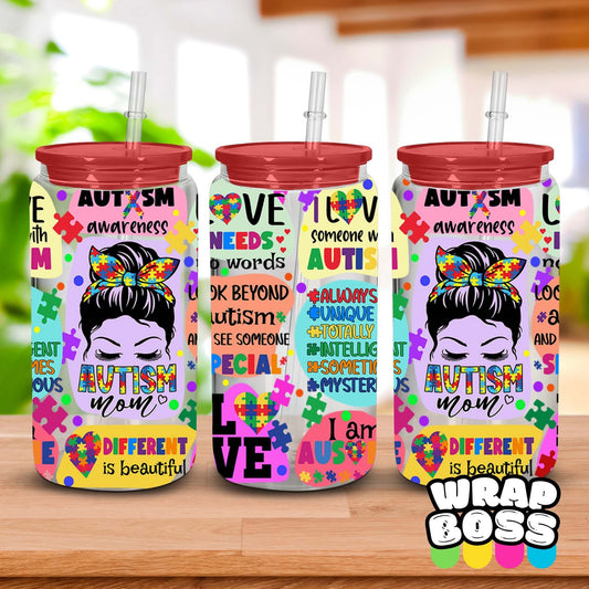 autism uv dtf wraps for cups